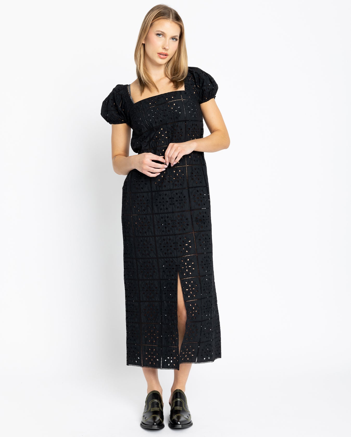broderie anglaise dress